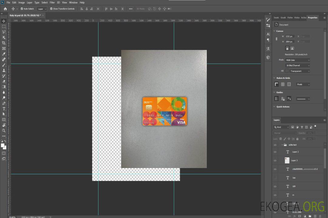 Photolook de la carte visa bancaire Croatie Podravska , avant template Photolook de la carte visa bancaire Croatie Podravska , avant template